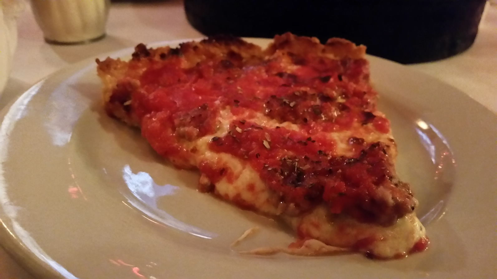 Deep dish pizza