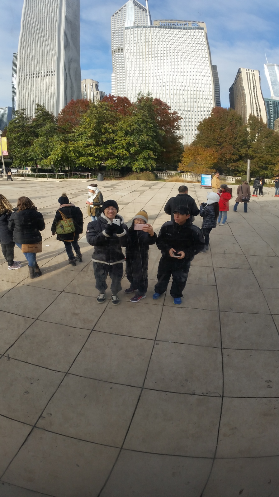 Mom, dad, and me at Cloud Gate