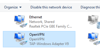 Open the adapter settings