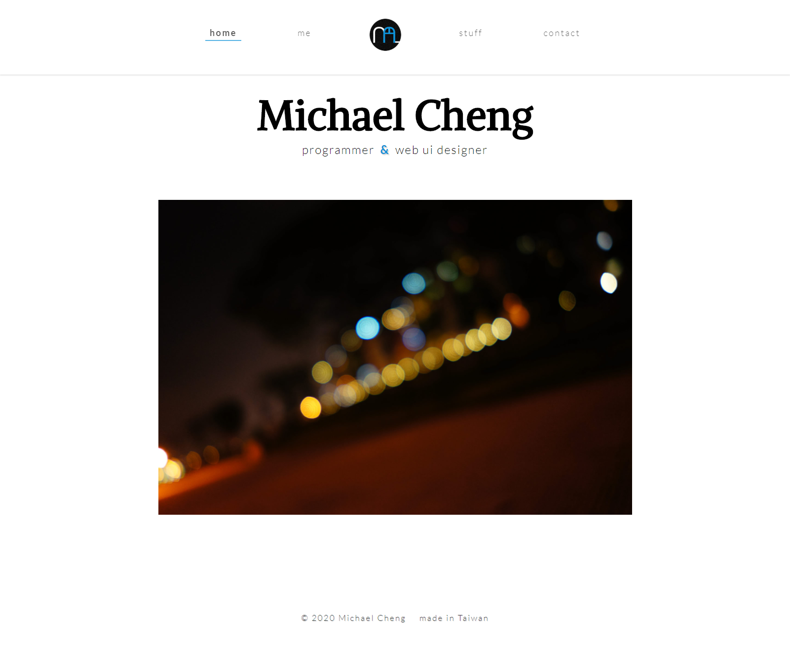 Homepage of the previous design of this website